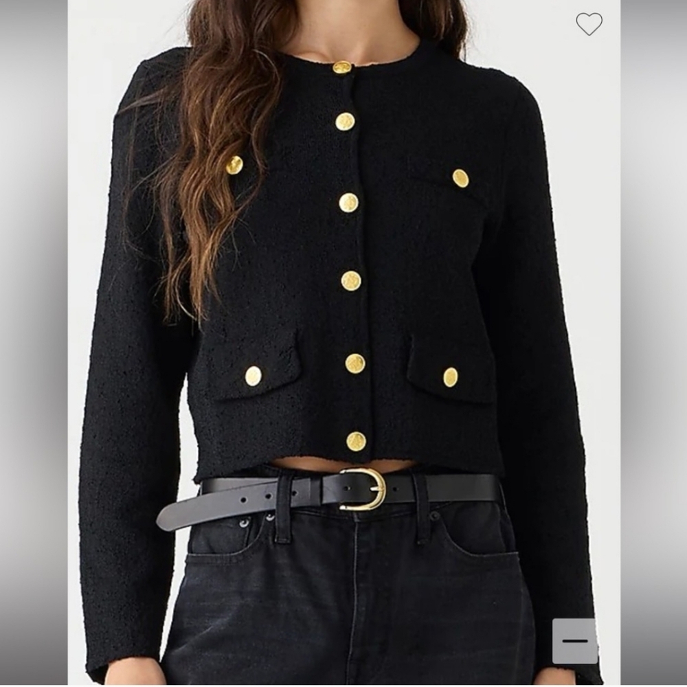 J.Crew Cropped Lady Jacket in Textured Boucle
